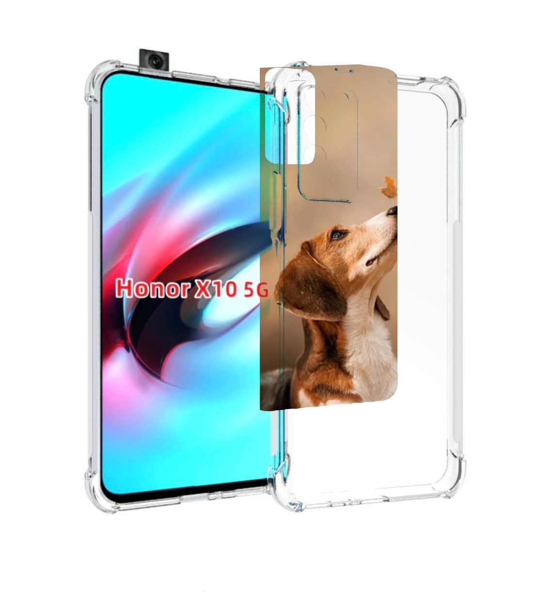 

Чехол MyPads бигль-собака для Honor X10, Прозрачный, Tocco