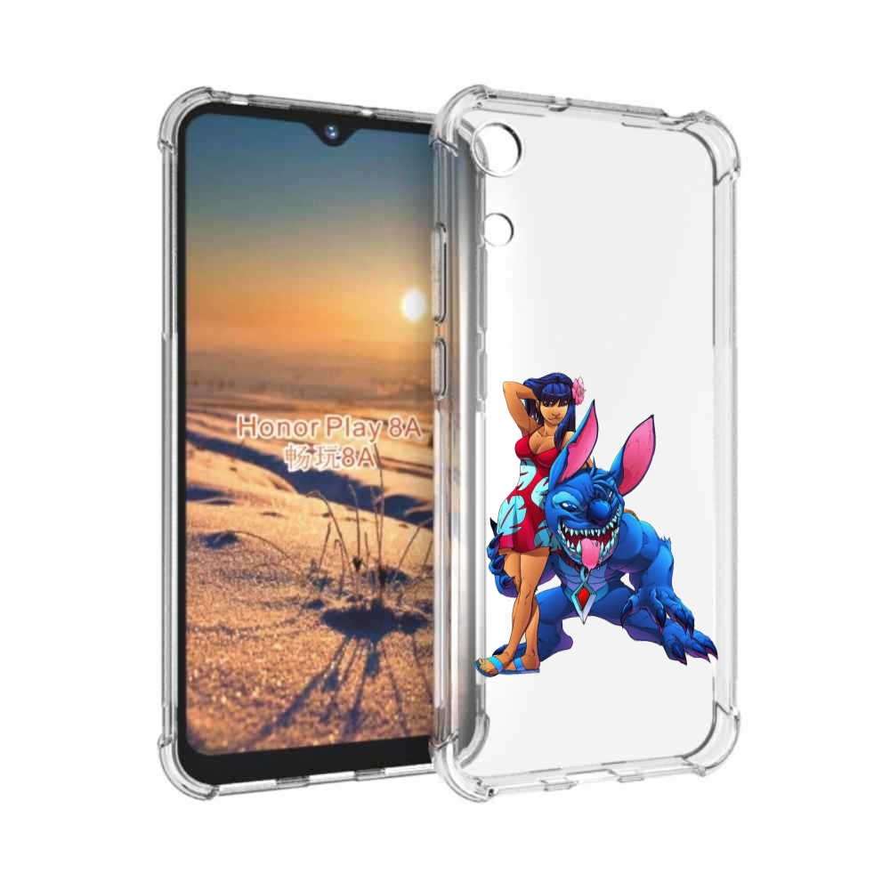 

Чехол бампер MyPads лило и накаченный стич детский для Honor 8A, Прозрачный, Tocco