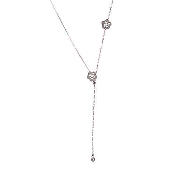 

Колье-галстук из серебра 60 см Element47 CSE228_001_WG, фианит, CSE228_001_WG