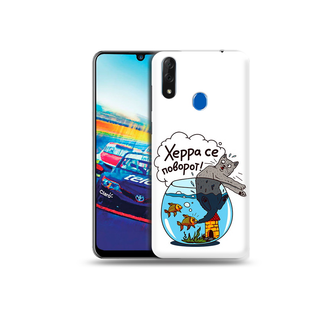 

Чехол MyPads Tocco для ZTE Blade V10 Рыбы с котом (PT136503.455.149), Прозрачный, Tocco
