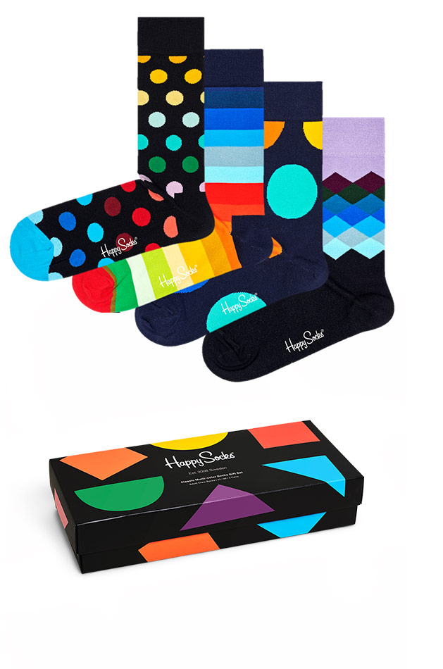 Подарочный набор носков женских Happy Socks XCLA09 разноцветных 36-40