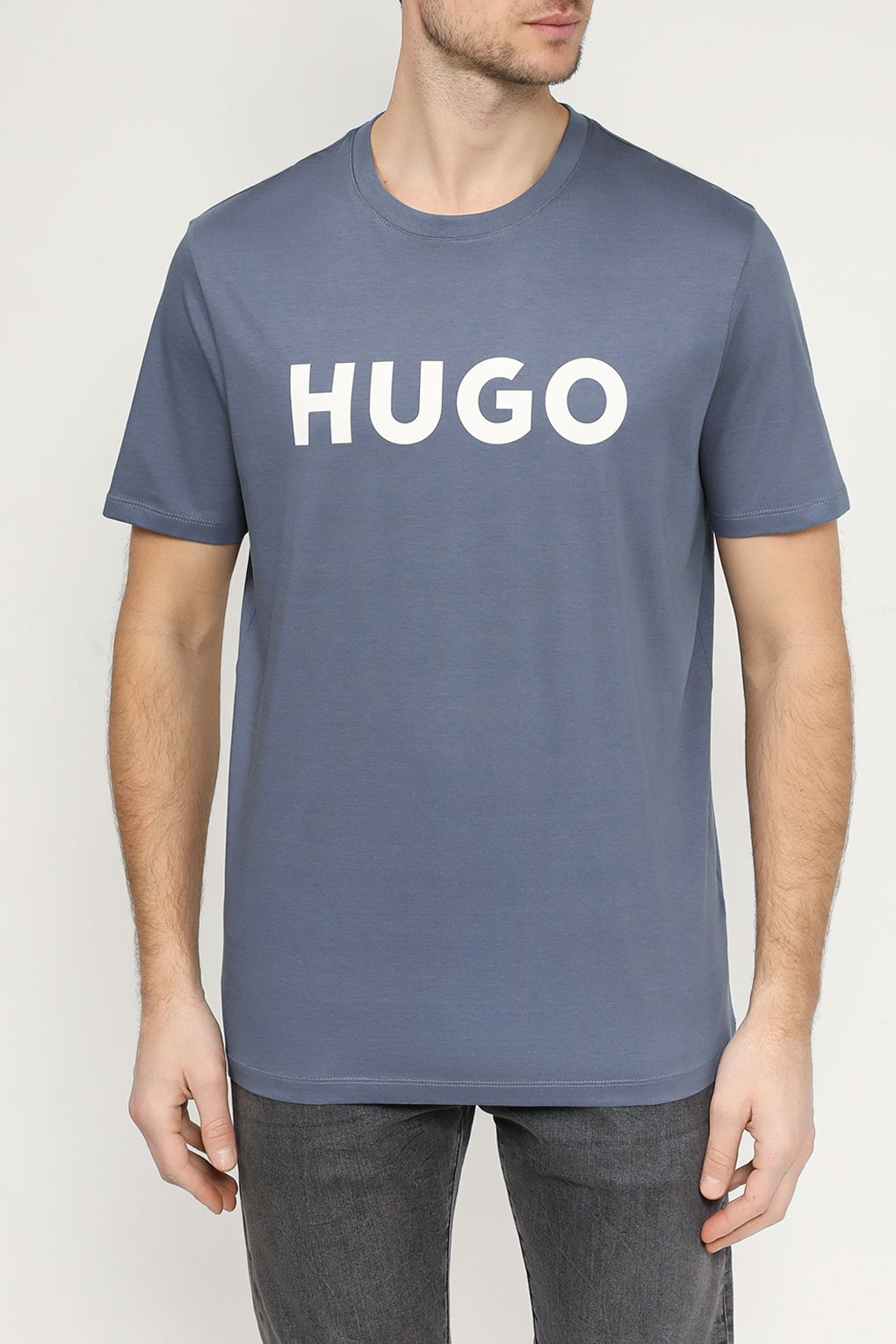

Футболка мужская HUGO 50467556 синяя S, Синий, 50467556