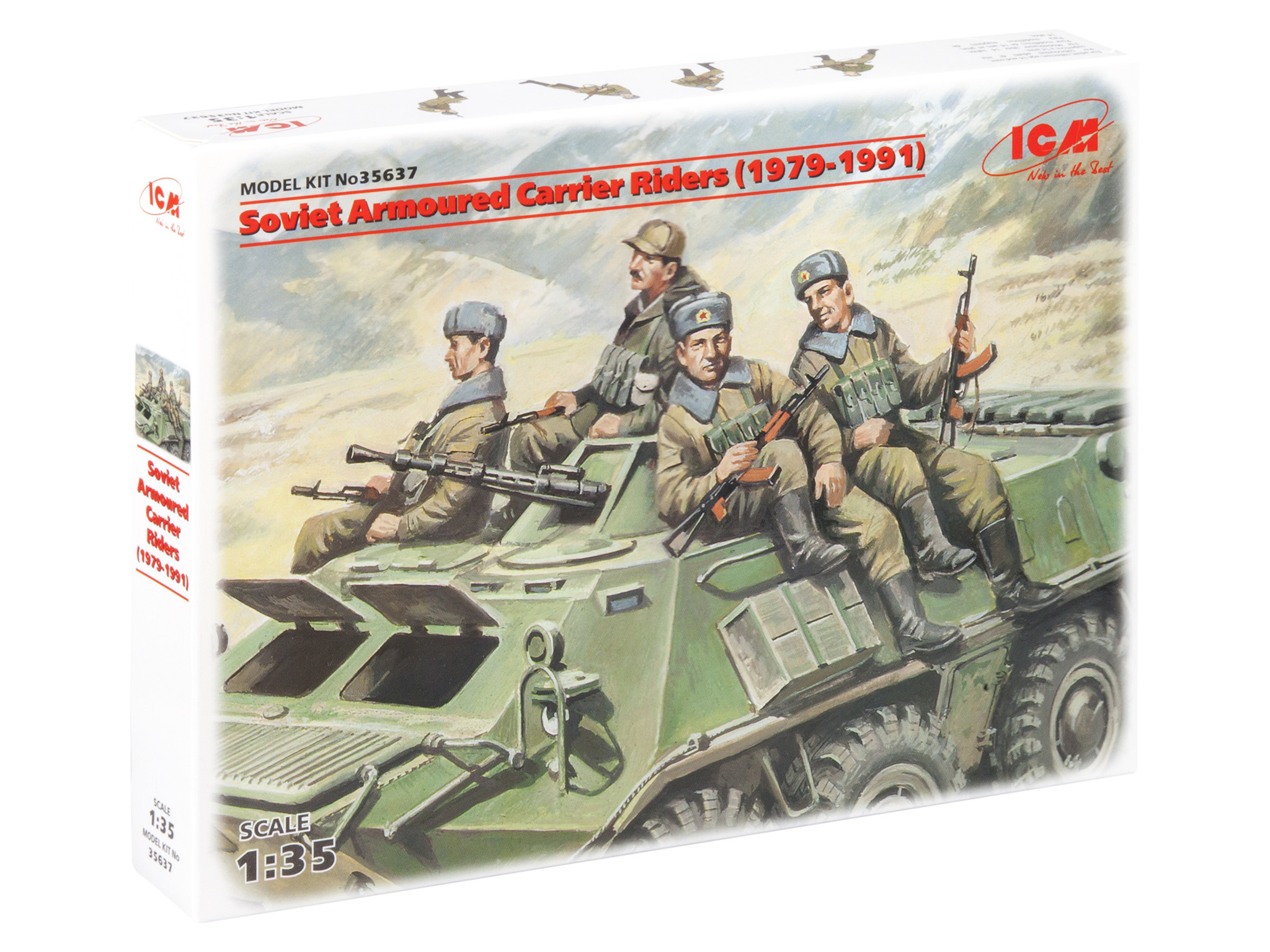 

Сборная модель ICM 1/35 Советские десантники на бронетехнике (1979-1991) 35637