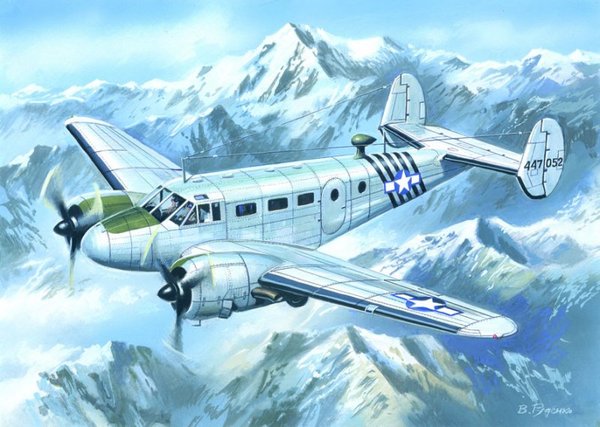 

Сборная модель ICM 1/48 Пассажирский самолёт ВВС США II МВ C-45F/UC-45F 48181