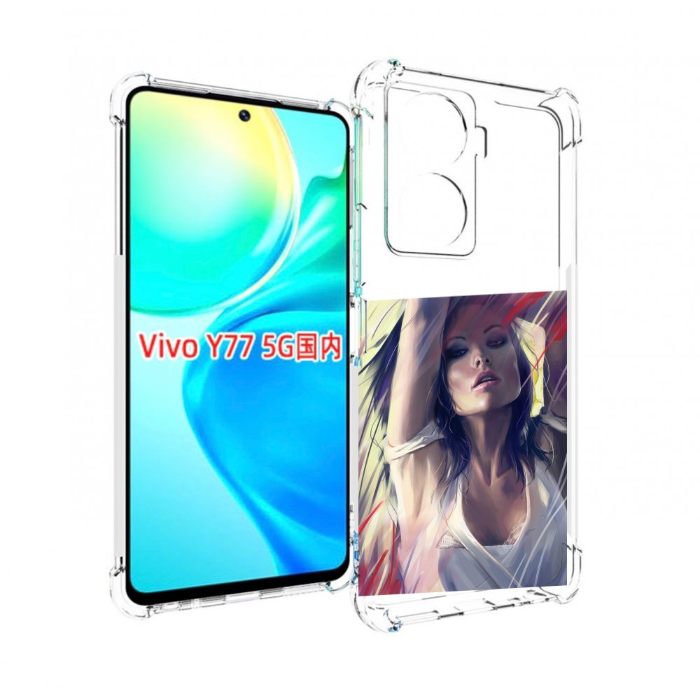 

Чехол MyPads акварельная-девушка женской для Vivo Y77 5G, Прозрачный, Tocco