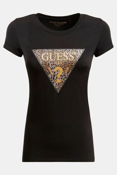 фото Футболка женская guess w1bi52 черная 48 ru