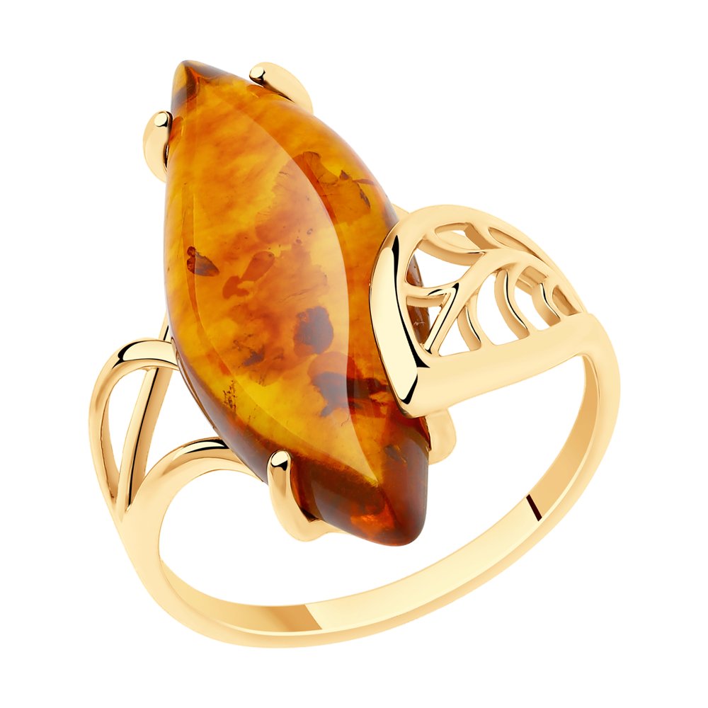 

Кольцо из золота р. , SOKOLOV 715773, янтарь прессованный, 715773