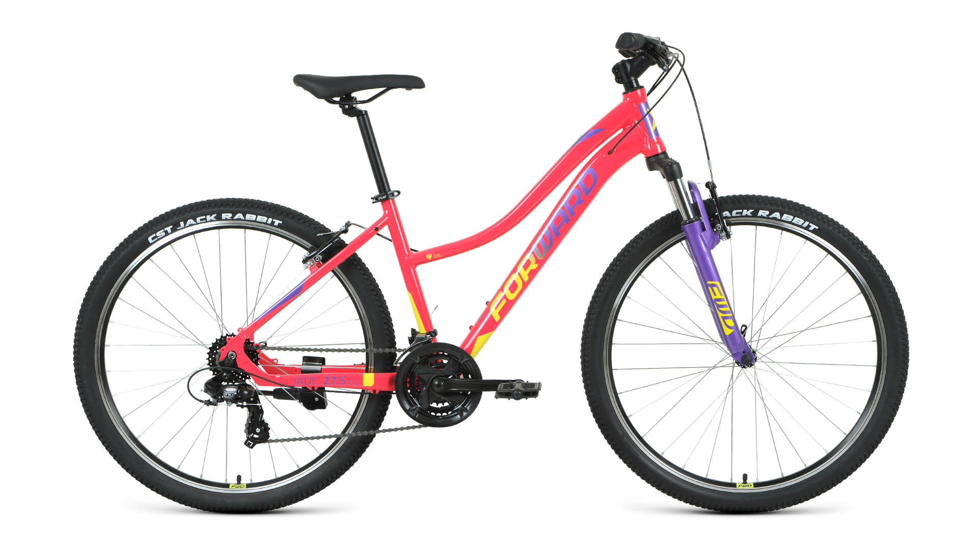 

Велосипед FORWARD Jade 27,5 1.0 FR -23г. (16,5" / розовый-желтый )