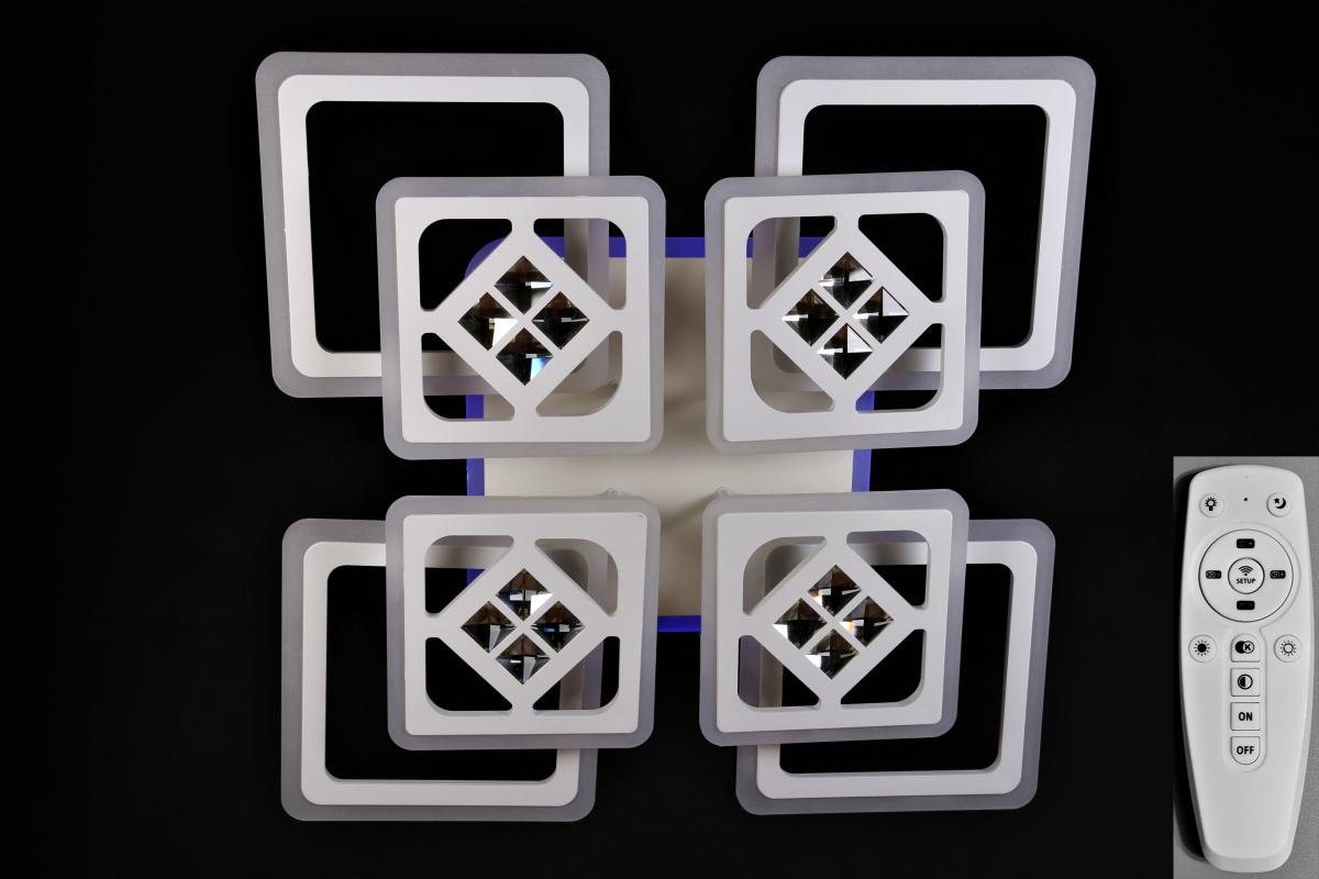 

6813/4+4 - SL RGB WH led (W) люстра