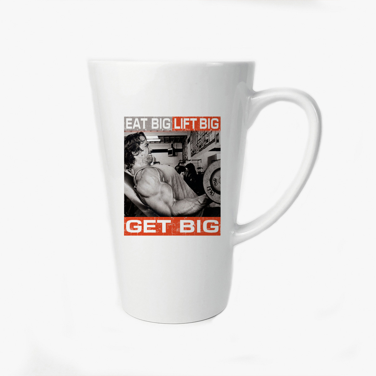 

Большая конусная кружка CoolPodarok Eat big lift big get big