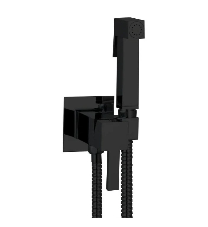 фото Гигиенический душ со смесителем, комплект для биде ganzer gz 72101-c set, цвет чёрный