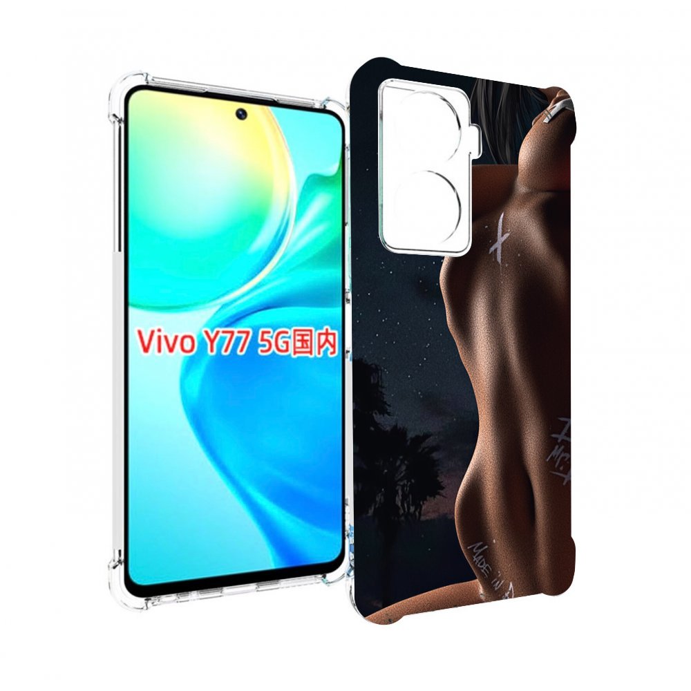 

Чехол MyPads белые-татуировки-на-теле для Vivo Y77 5G, Прозрачный, Tocco