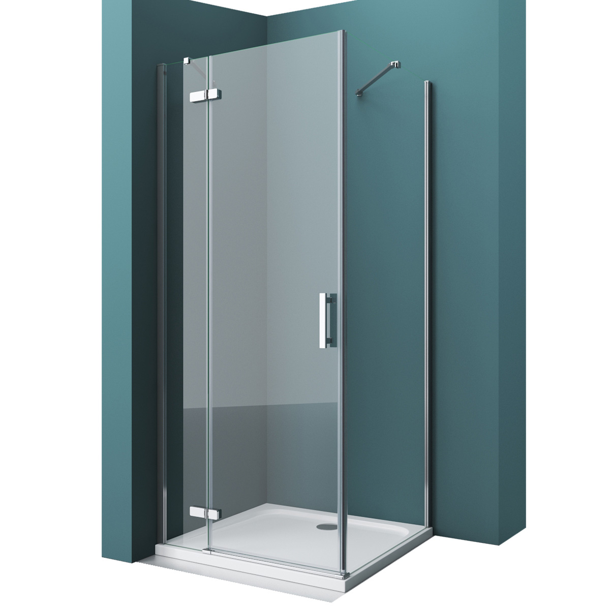 фото Душевой уголок belbagno kraft-ah-12-80/100-c-cr-l