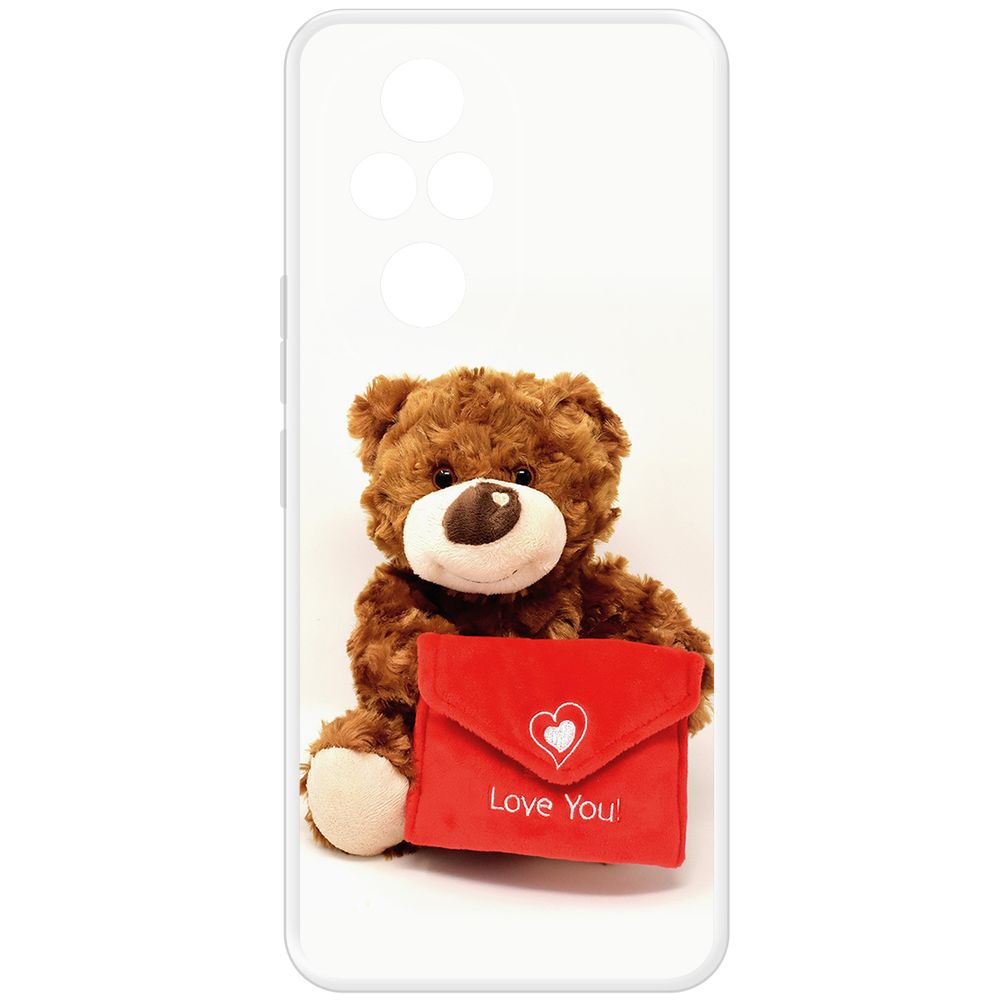 

Чехол-накладка Krutoff Clear Case Медвежонок тебя любит для Honor 200 Pro, Прозрачный