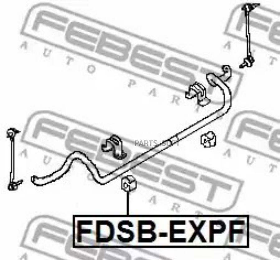 

Втулка переднего стабилизатора R d37 FEBEST FDSB-EXPF