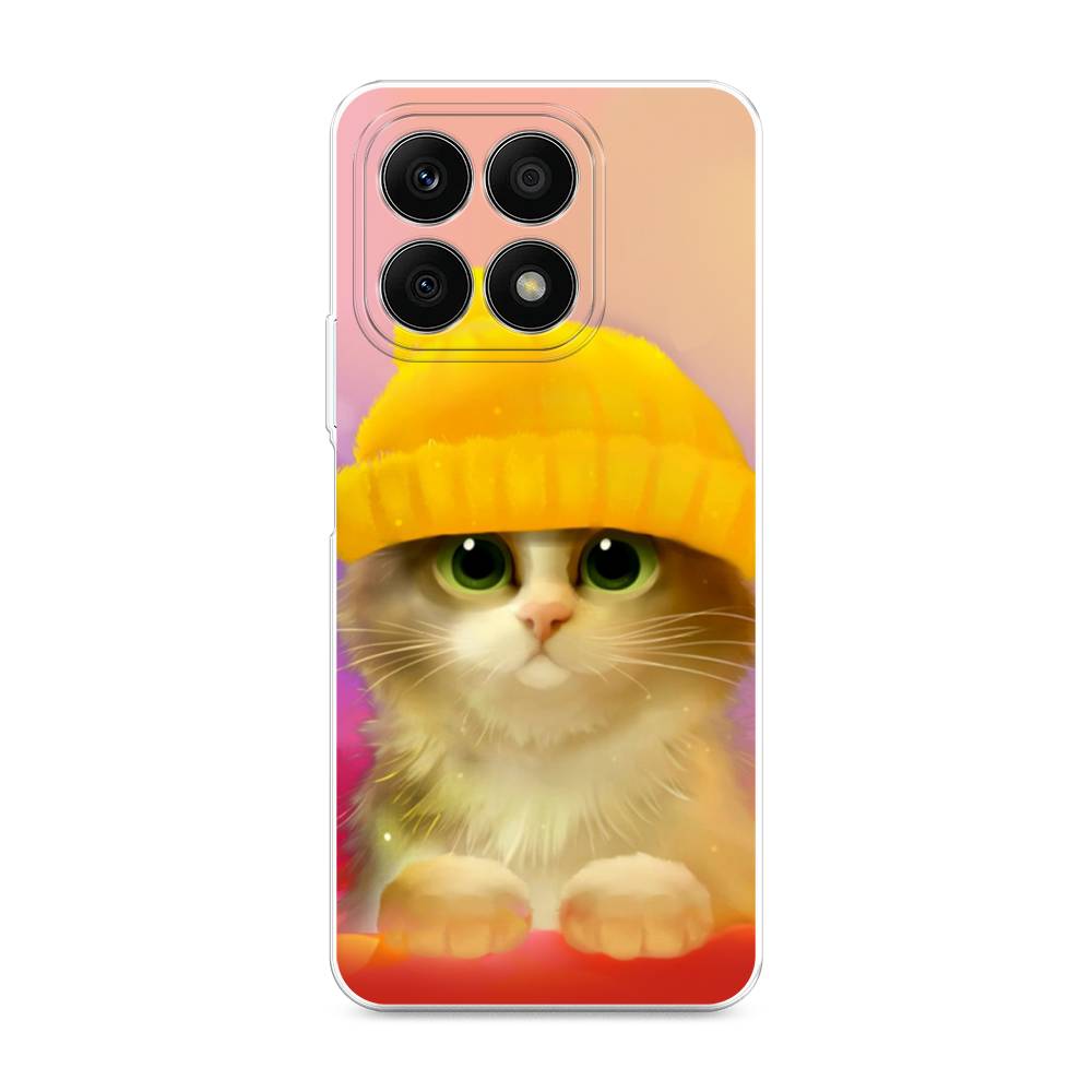 

Чехол Awog на Honor X8A "Котенок в желтой шапке", Желтый, 6120750-2