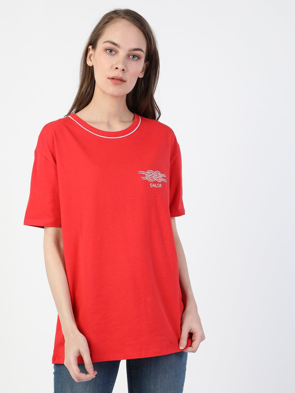 

Футболка женская Colin's CL1048824_Q1.V1 красная XS, Красный, CL1048824_Q1.V1