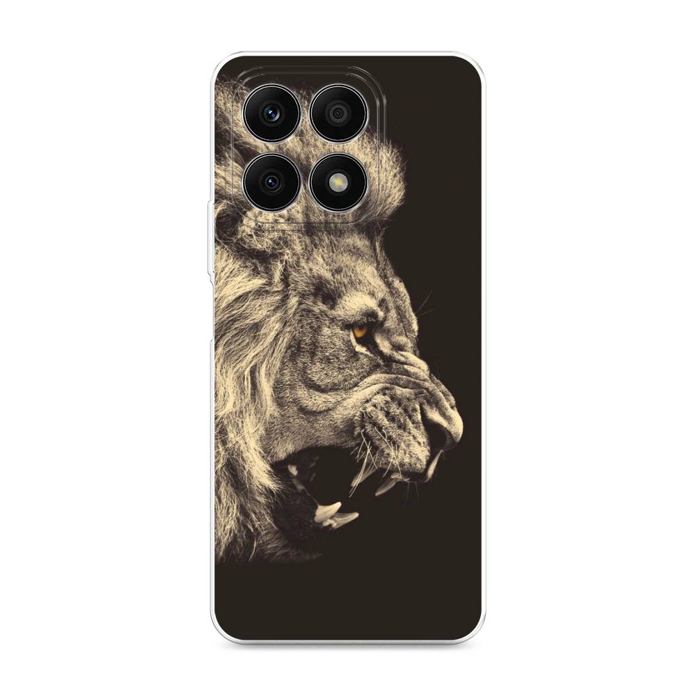 

Чехол Awog на Honor X8A "Львиный рык 2", Бежевый;черный, 6120750-1