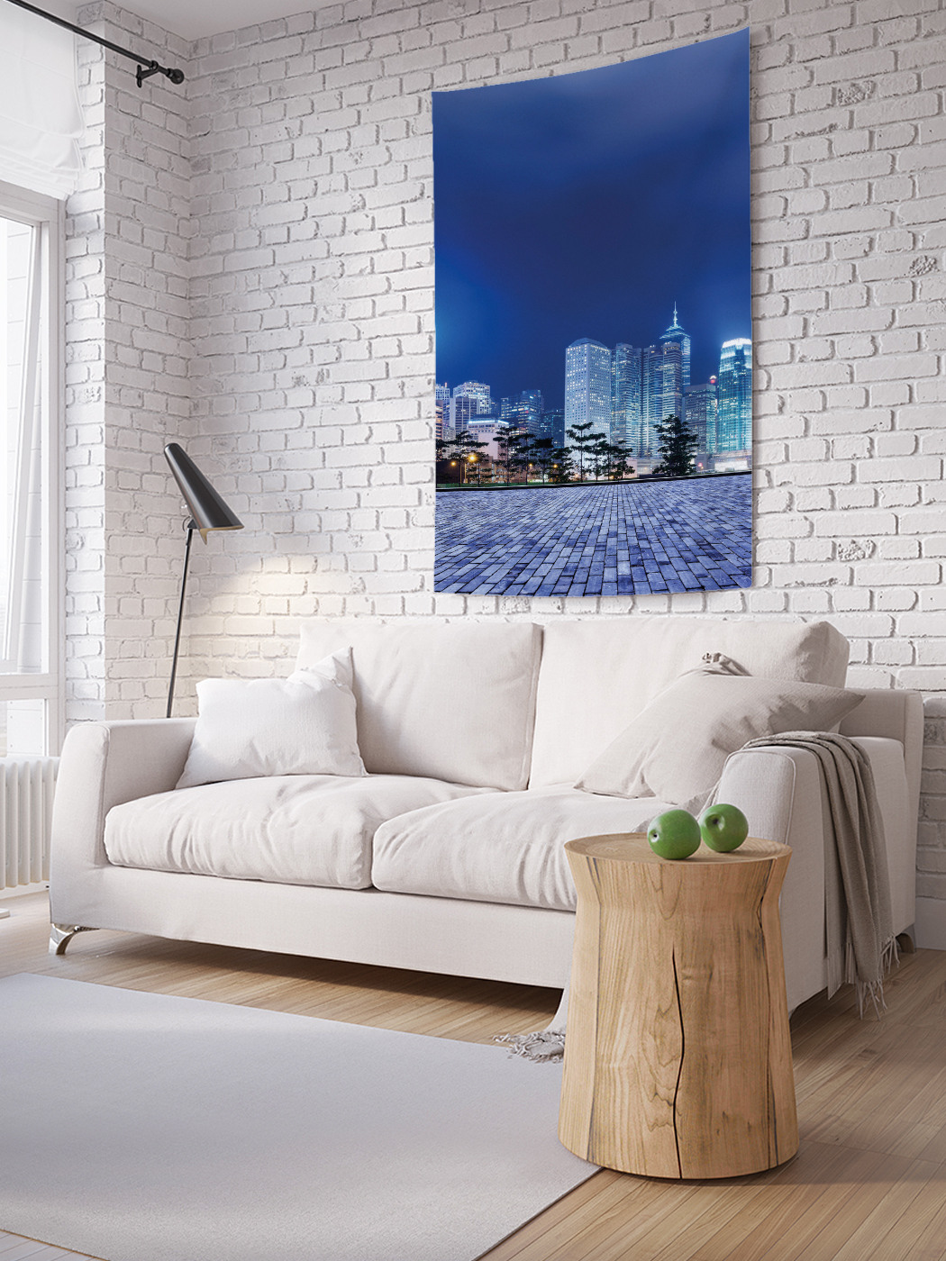 

Вертикальное фотопанно на стену JoyArty Город у реки 100x150 см, Город у реки