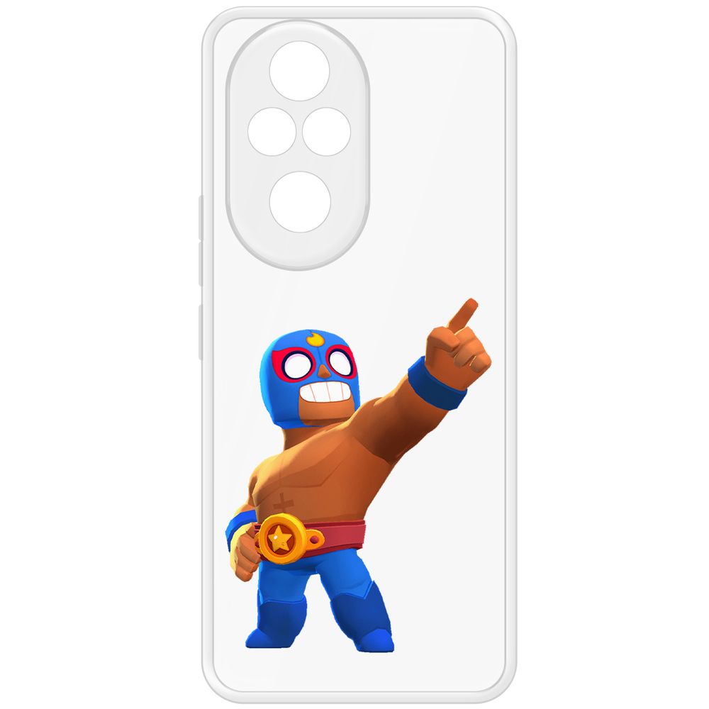 

Чехол-накладка Krutoff Clear Case Brawl Stars-Эль Примо для Honor 200 Pro, Прозрачный