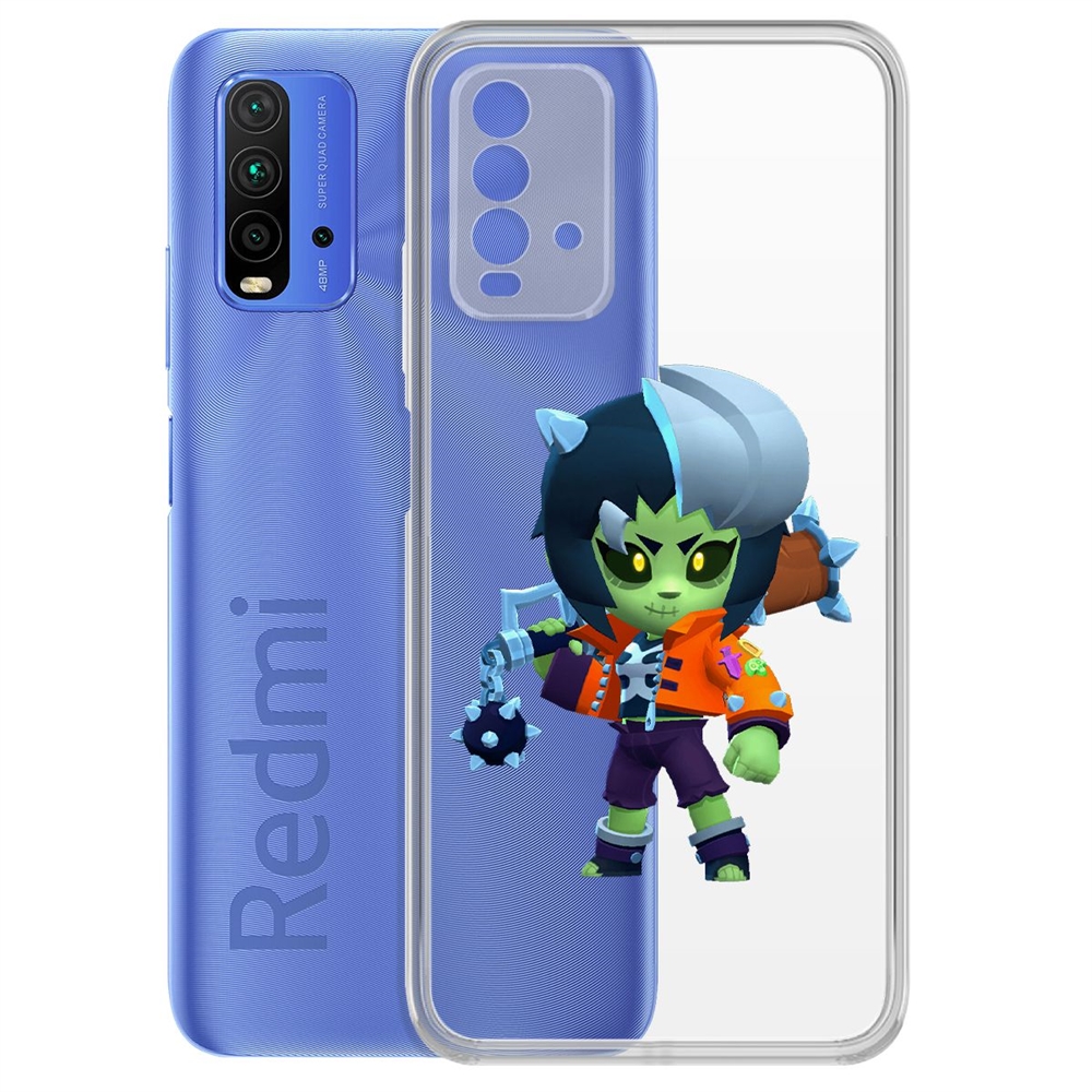 

Чехол-накладка Brawl Stars-ЗомБиби для Xiaomi Redmi 9T, Прозрачный