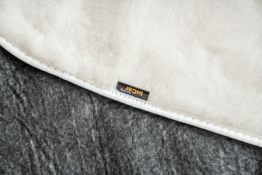 Накидки на сиденья искусственный мех белый, на весь салон, 5 шт, тканевая подложка