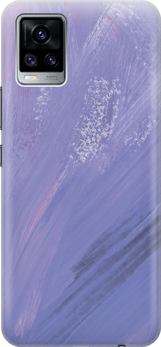 

Силиконовый чехол на Vivo V20 "Сиреневые мазки", Серый;фиолетовый, 159670