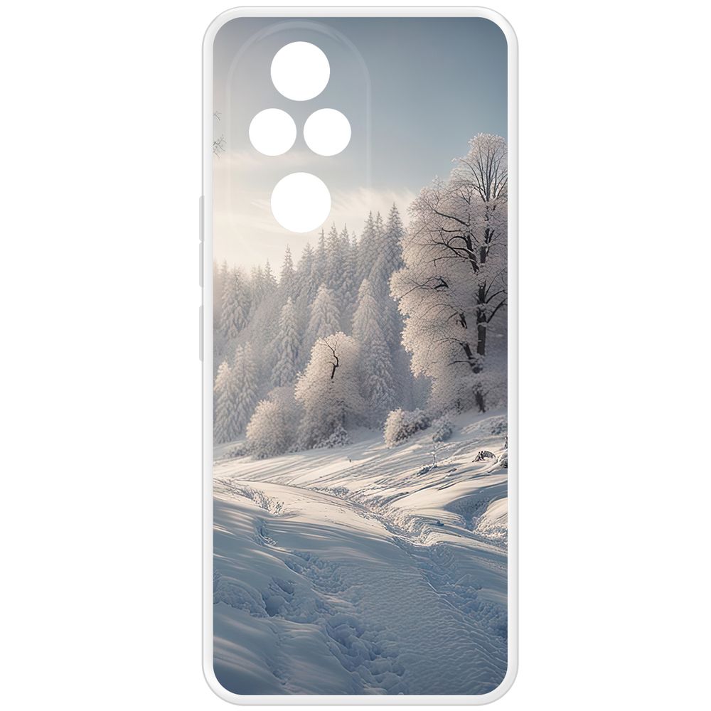 

Чехол-накладка Krutoff Clear Case Снег для Honor 200 Pro, Прозрачный