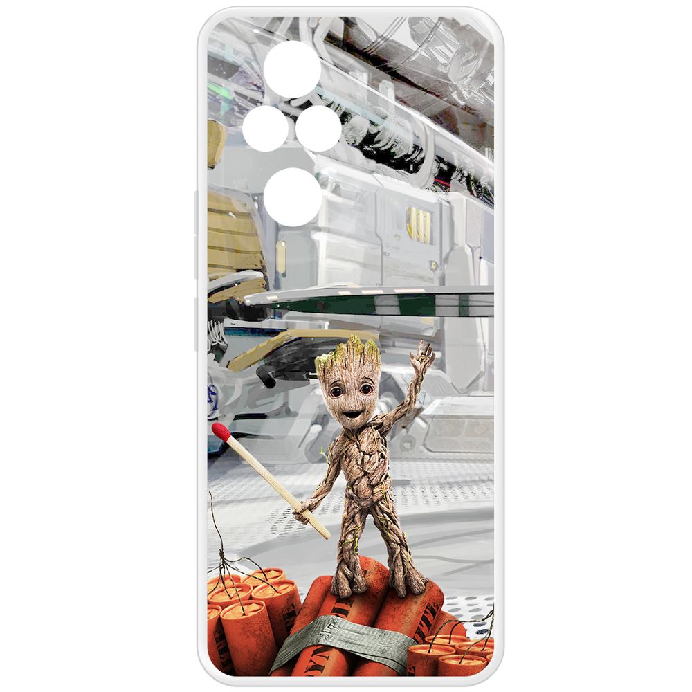 

Чехол-накладка Krutoff Clear Case Стражи Галактики. Малыш Грут для Honor 200 Pro, Прозрачный