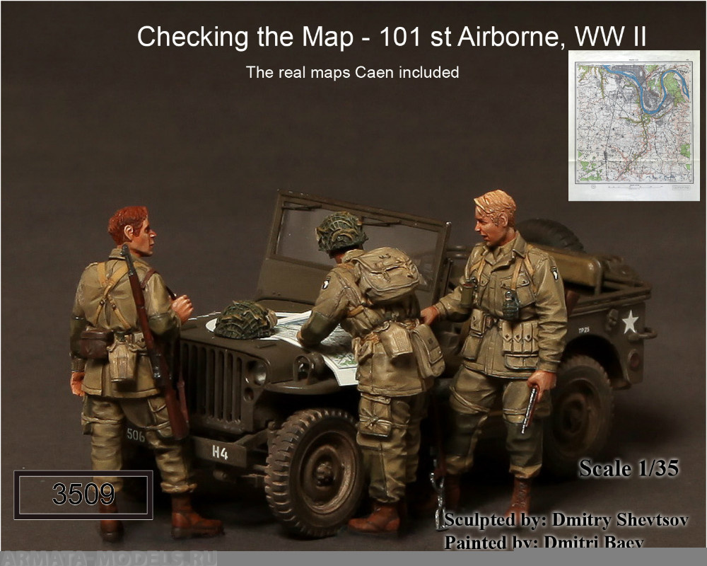 

3509SOGA Checking the Map - 101st Airborne, WWII