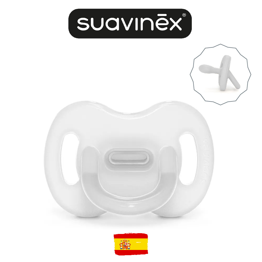 

Детская физиологическая силиконовая пустышка Suavinex от 6 до 18 месяцев, белый, физиологическая COLOUR ESSENCЕ 6-18 месяцев