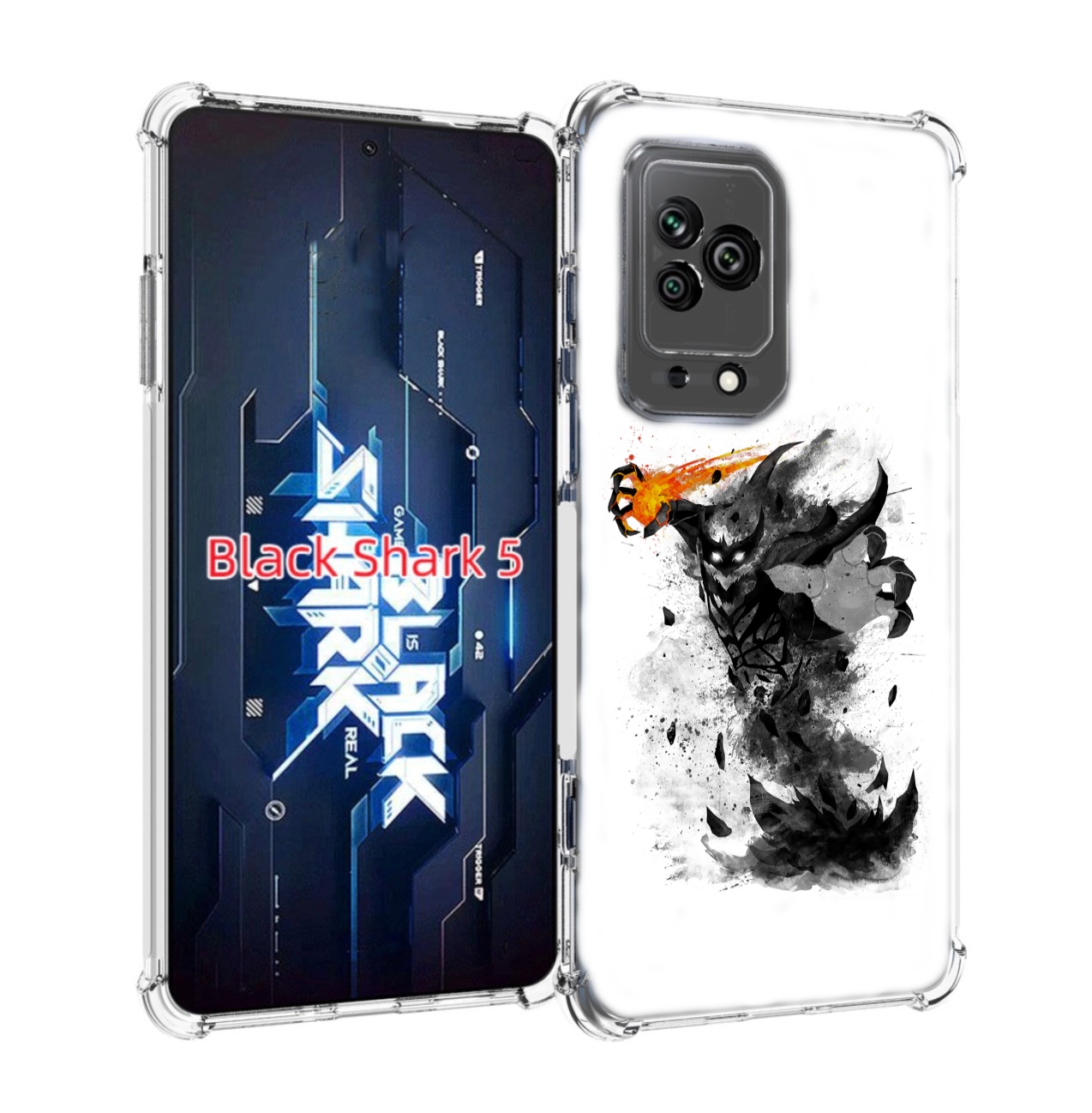 

Чехол MyPads nevermore черно белый для Xiaomi Black Shark 5, Прозрачный, Tocco