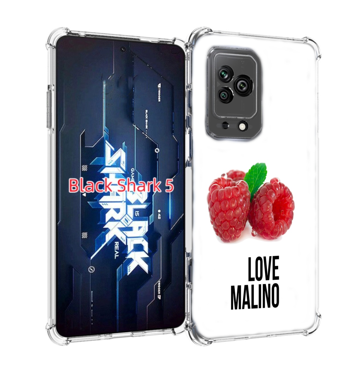 

Чехол MyPads Бренд лове малино для Xiaomi Black Shark 5, Прозрачный, Tocco