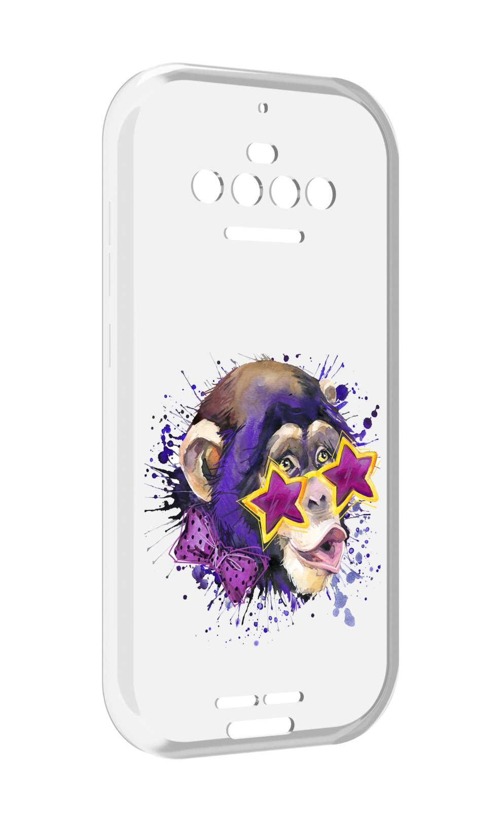 

Чехол MyPads обезьяна в очках для Oukitel F150 R2022, Прозрачный, Tocco