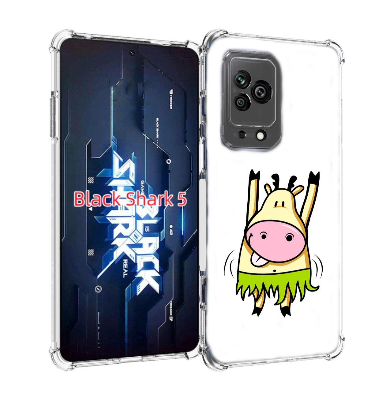 

Чехол MyPads Веселая корова для Xiaomi Black Shark 5, Прозрачный, Tocco