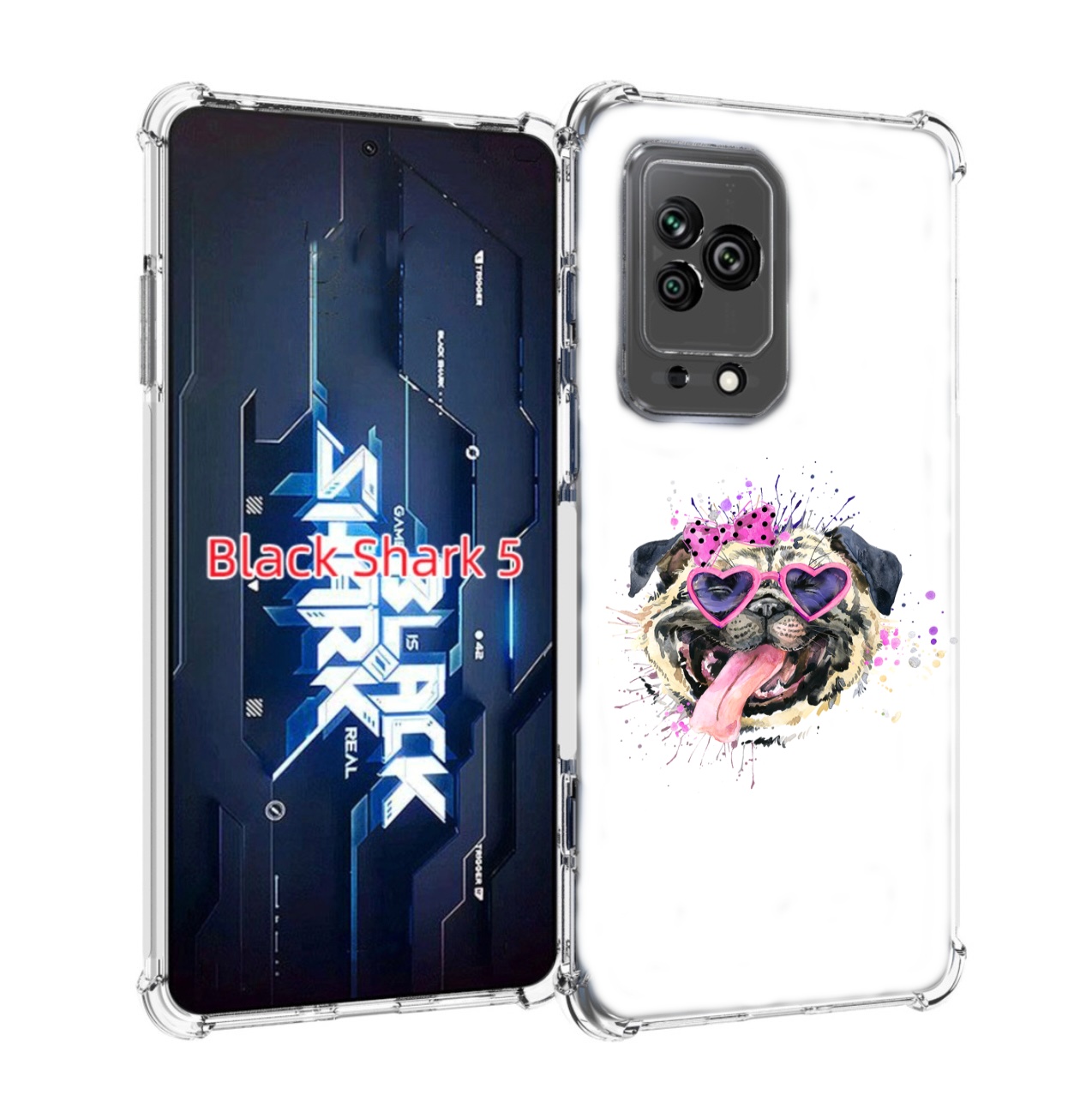 

Чехол MyPads Веселая собака для Xiaomi Black Shark 5, Прозрачный, Tocco