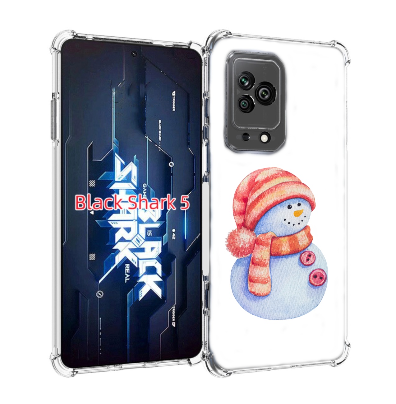 

Чехол MyPads Веселый снеговик для Xiaomi Black Shark 5, Прозрачный, Tocco