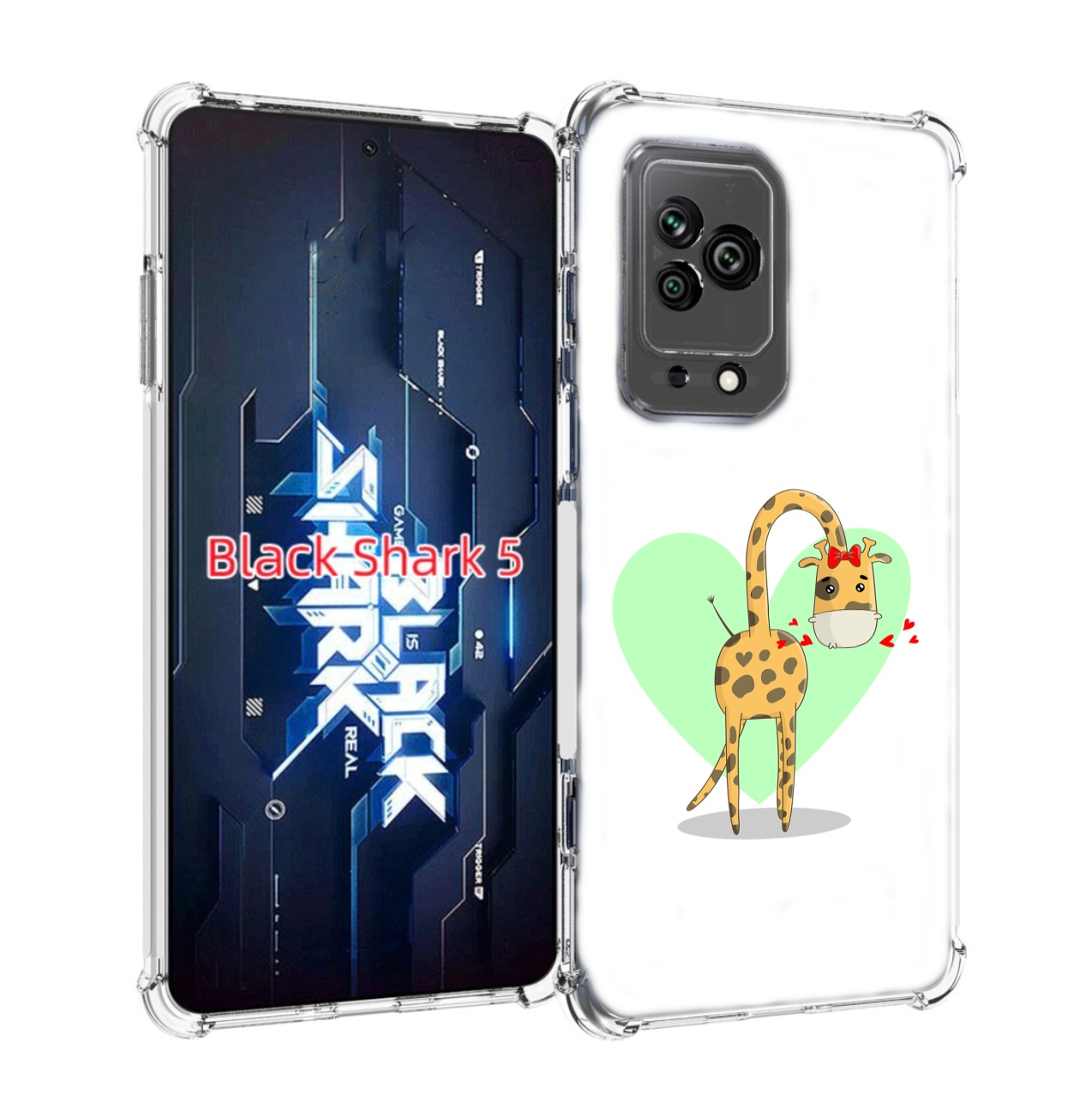 

Чехол MyPads Влюбленный жираф 14 февраля для Xiaomi Black Shark 5, Прозрачный, Tocco