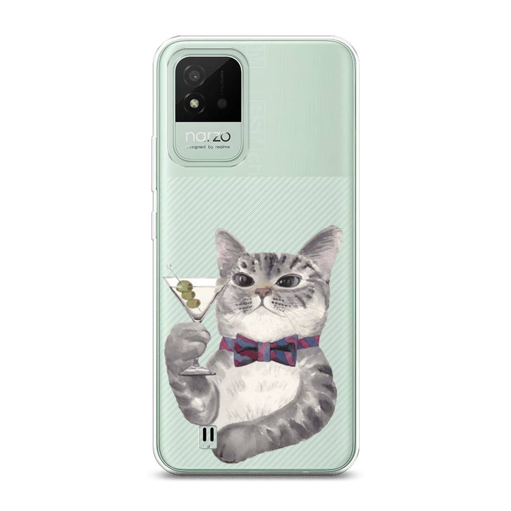 

Силиконовый чехол "Кот джентльмен" на Realme Narzo 50i, Кот джентльмен