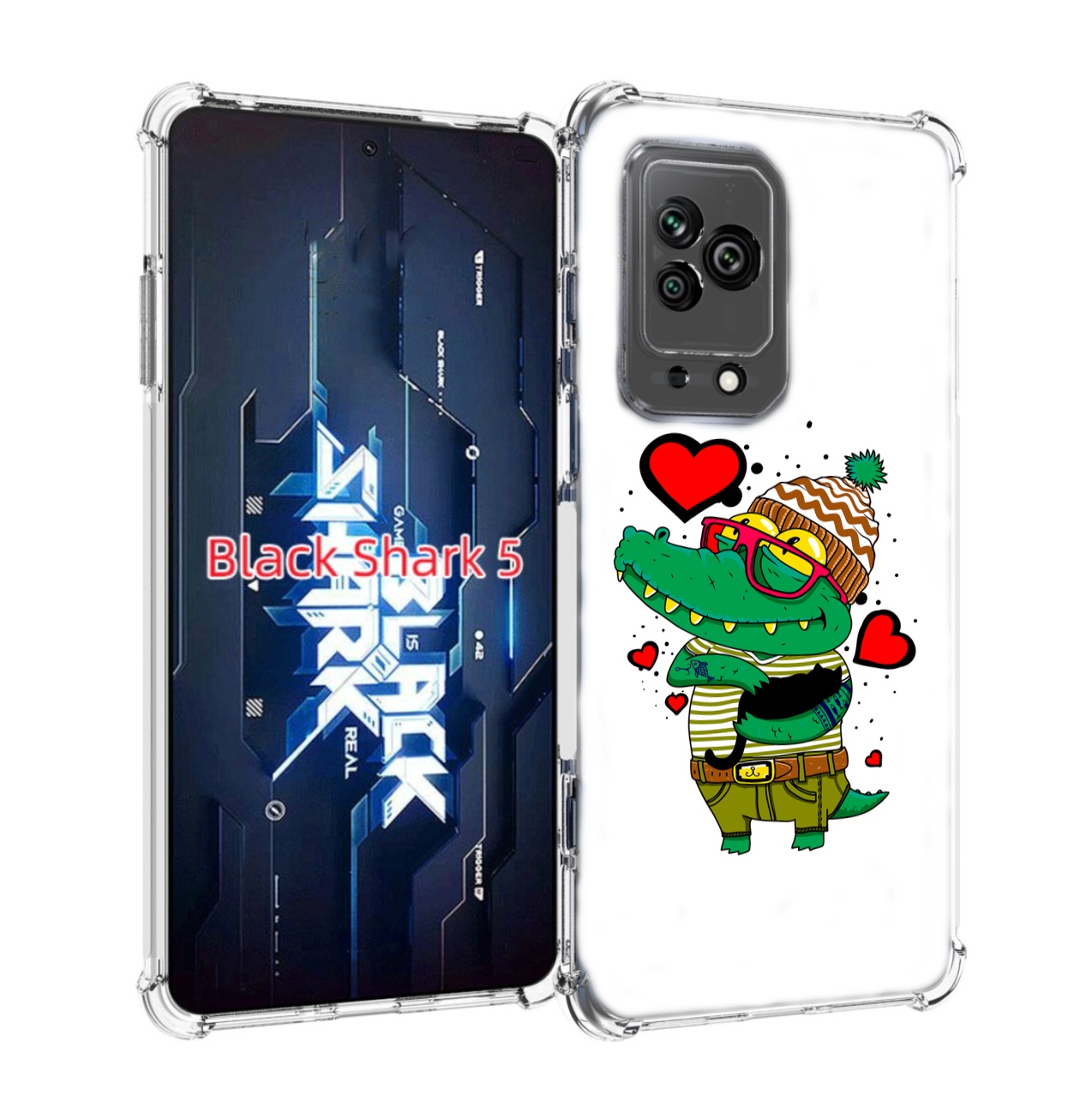 

Чехол MyPads Влюбленный крокодил для Xiaomi Black Shark 5, Прозрачный, Tocco