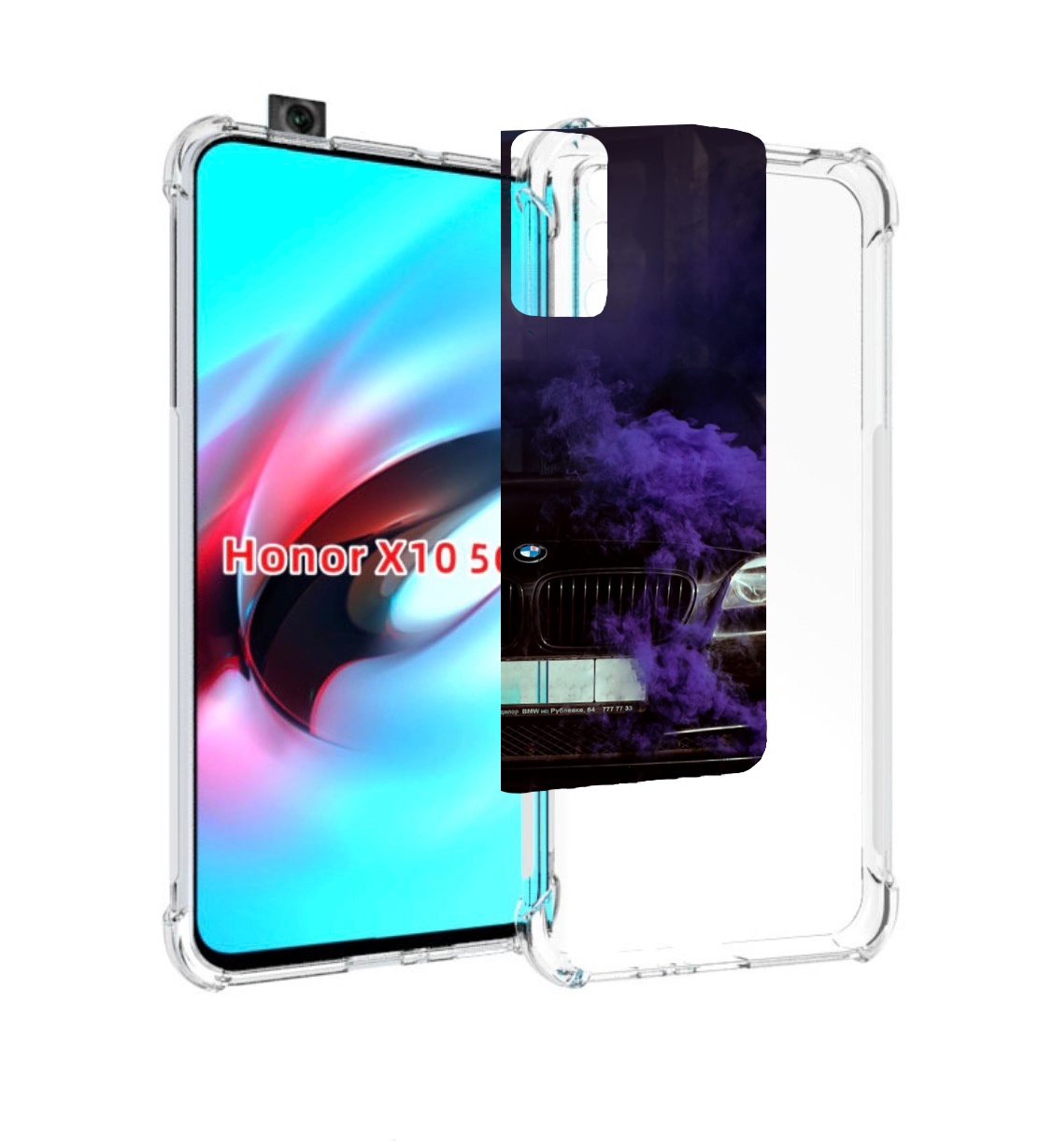 

Чехол MyPads бмв-с-фиолетовым-дымом мужской для Honor X10, Прозрачный, Tocco