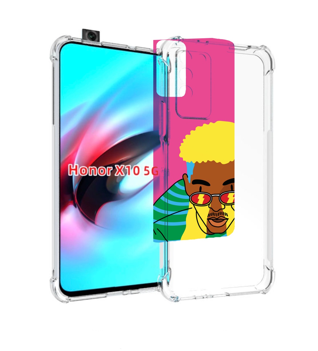 

Чехол MyPads бразилец для Honor X10, Прозрачный, Tocco