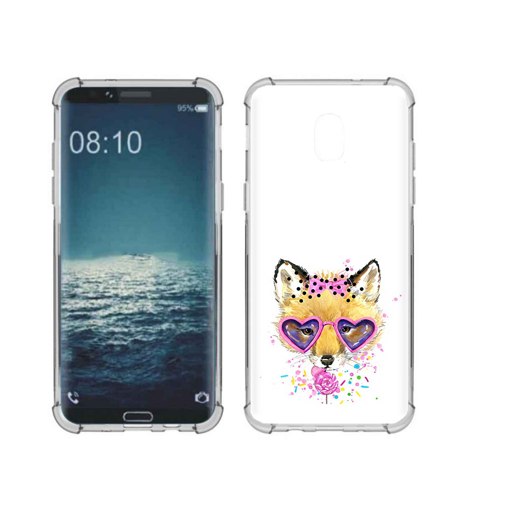 

Чехол MyPads Tocco для Samsung Galaxy J3 лисенок с бантиком (PT226926.574.441), Прозрачный, Tocco