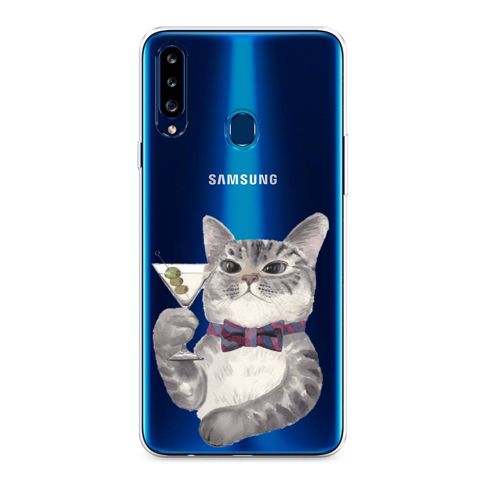 

Силиконовый чехол "Кот джентльмен" на Samsung Galaxy A20s, Кот джентльмен