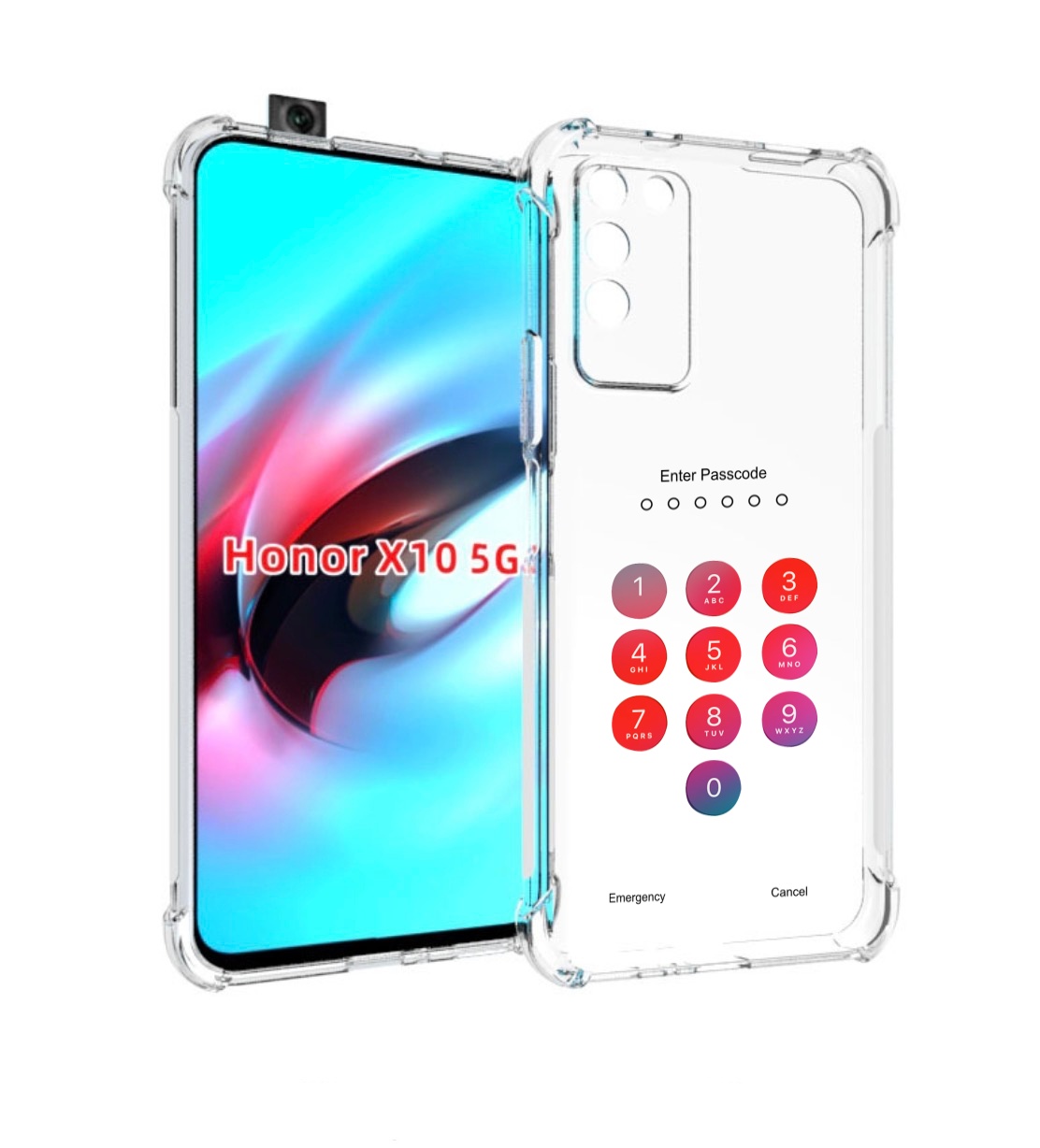 

Чехол MyPads введите-пароль для Honor X10, Прозрачный, Tocco
