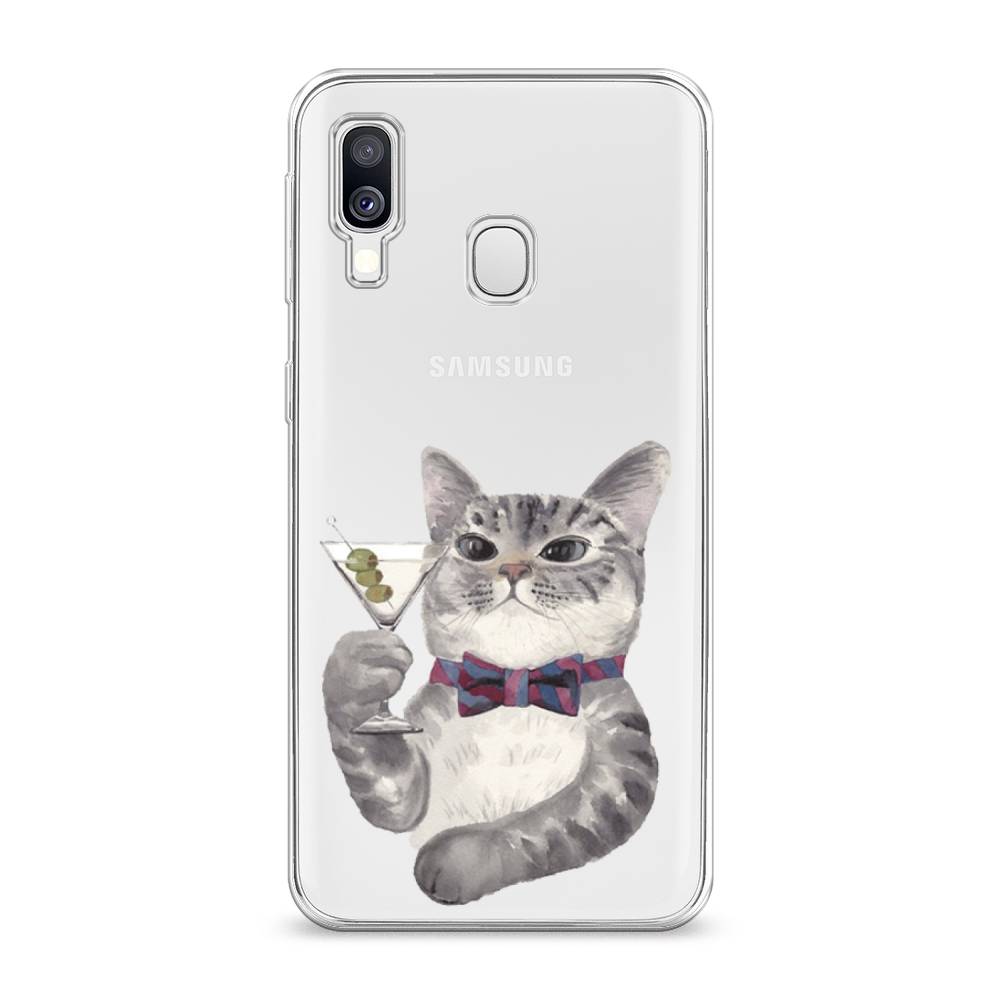 

Силиконовый чехол "Кот джентльмен" на Samsung Galaxy A40, Кот джентльмен