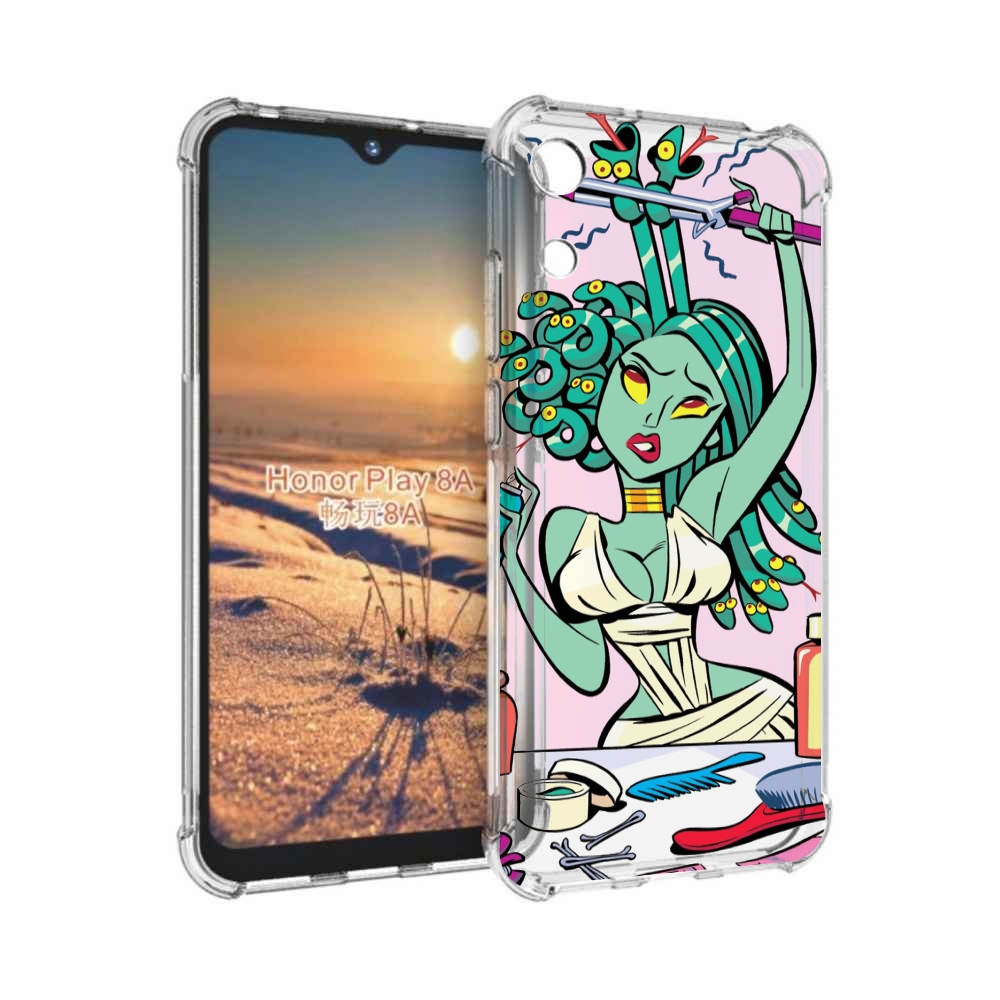 

Чехол бампер MyPads медуза расчесывается женский для Honor 8A, Прозрачный, Tocco