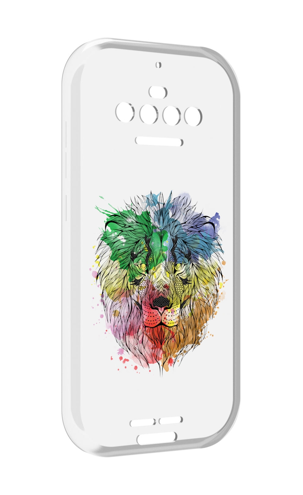 

Чехол MyPads разноцветный гордый лев для Oukitel F150 R2022, Прозрачный, Tocco