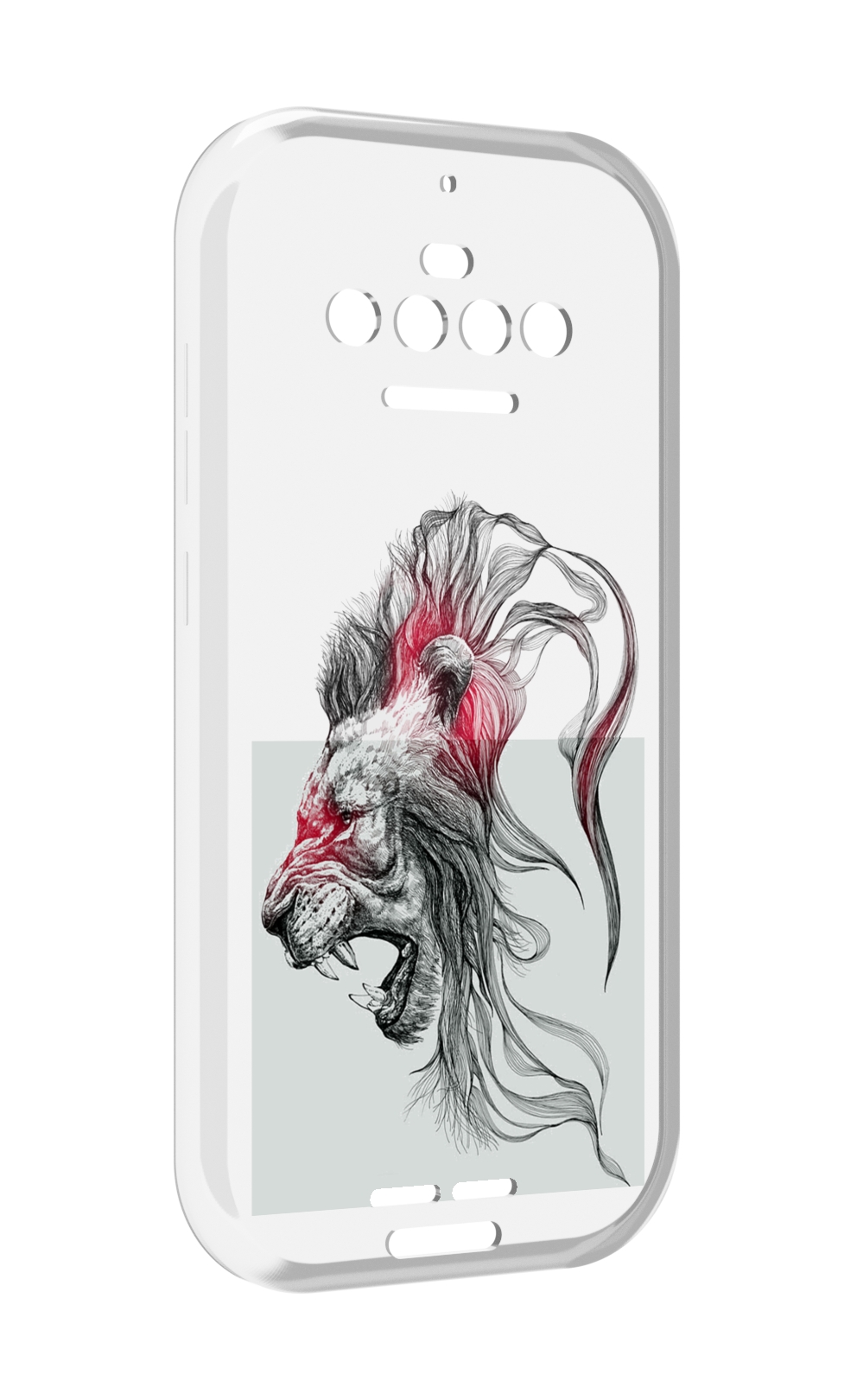 

Чехол MyPads разъяренный лев для Oukitel F150 R2022, Прозрачный, Tocco