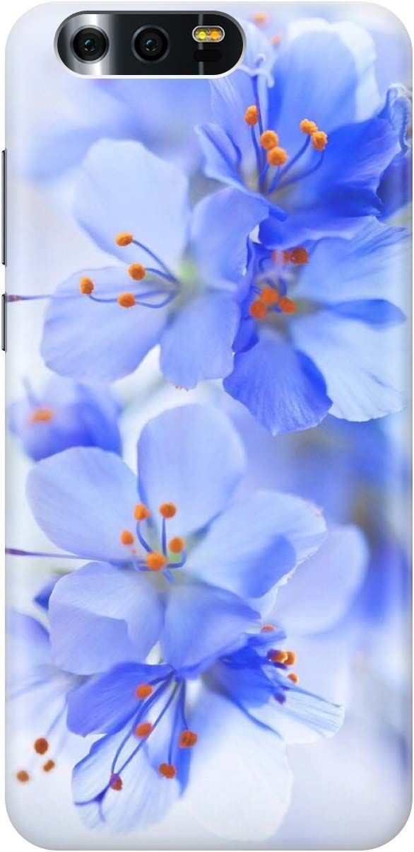 

Силиконовый чехол на Honor 9 с принтом "Лазурные орхидеи", Голубой;фиолетовый, 807